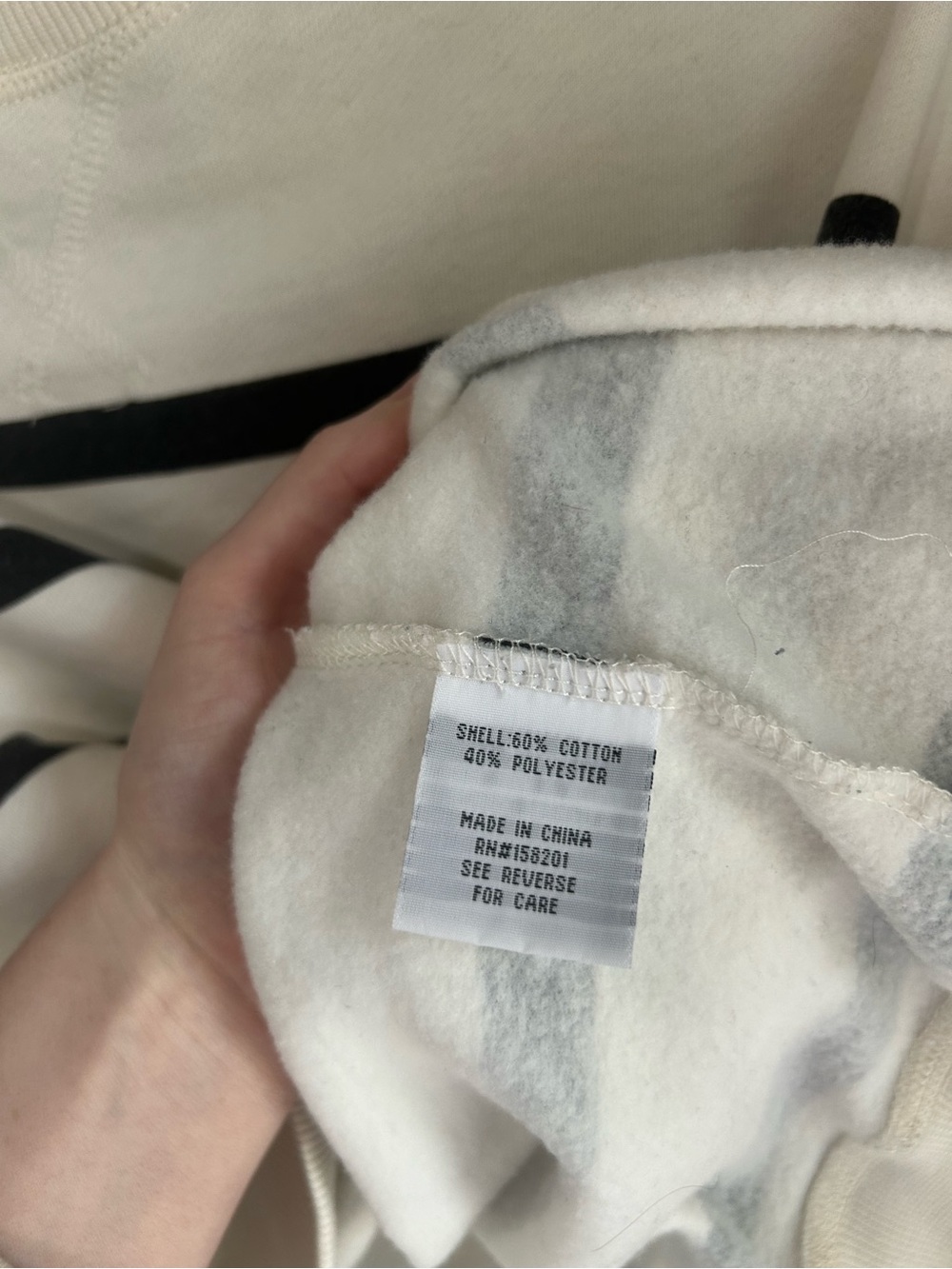 NY Embo Stripe Pullover Sweatshirt - Off White - Lazy Sunday - Picture 12 of 14